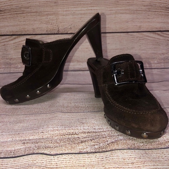 Stuart Weitzman Double Agent Cola Suede Mule - Picture 5 of 12